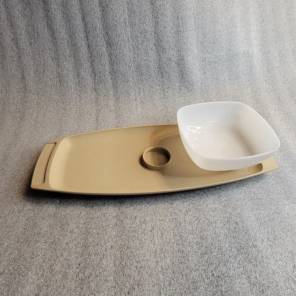 Vintage Tupperware Serv-Ette‎ Relish Tray and Dip Bowl
